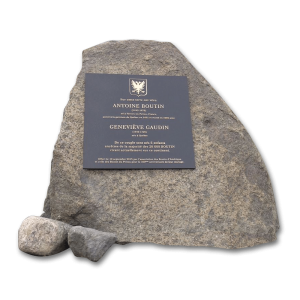 Plaque de bronze coulé Boutin