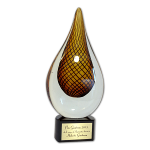 Trophée de verre soufflé BARCELO