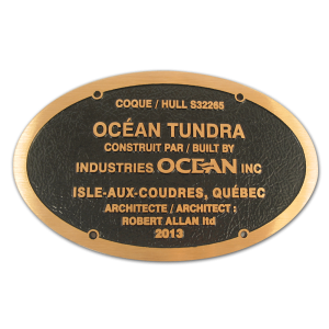 Plaque de bronze coulé Océan