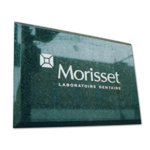 Plaque d'identification granit Labo Morisset