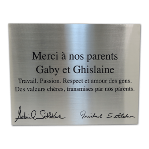 Plaque hommage Setlakwe