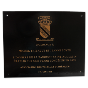 Plaque de bronze Thibault