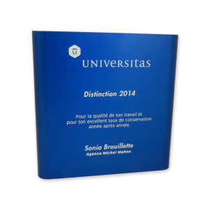 Plaque d'aluminium anodisé Universitas