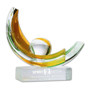 Trophée de verre | Collection Vetro | Clair et ambre