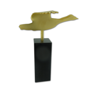 Sculpture de bronze bernaches or