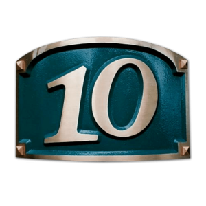 Plaque de signalisation en bronze coulé | 10