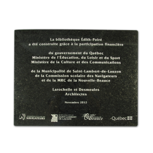 Plaque de granit gravé Edith-Poiré