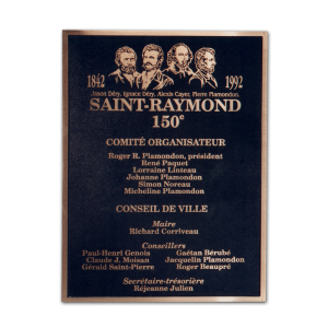 Plaque de bronze coulé Saint-Raymond