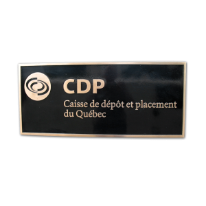 Plaque de bronze coulé CDP