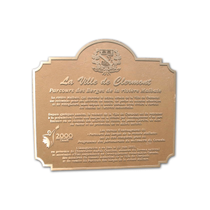 Plaque de bronze coulé Clermont