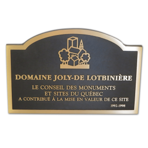 Plaque de bronze coulé Domaine Joly