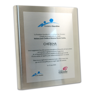 Plaque stainless Ecole Oraliste