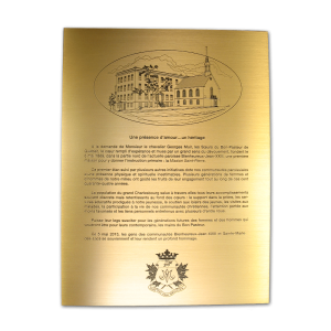 Plaque de bronze gravé Georges Muir