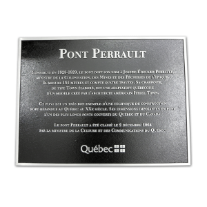 Plaque d'aluminium coulé Pont Perrault