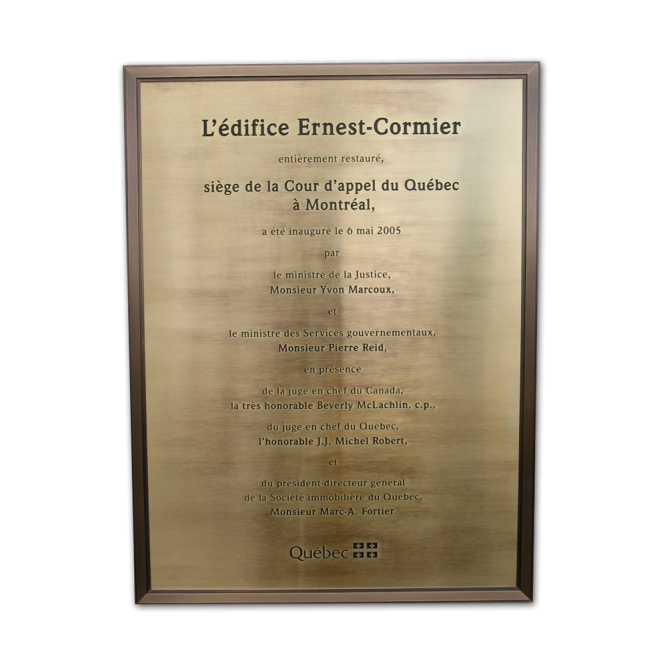 Plaque de bronze Ernest-Cormier