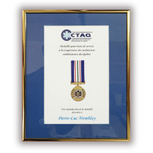 Médaille en zinc frappé | CTAQ
