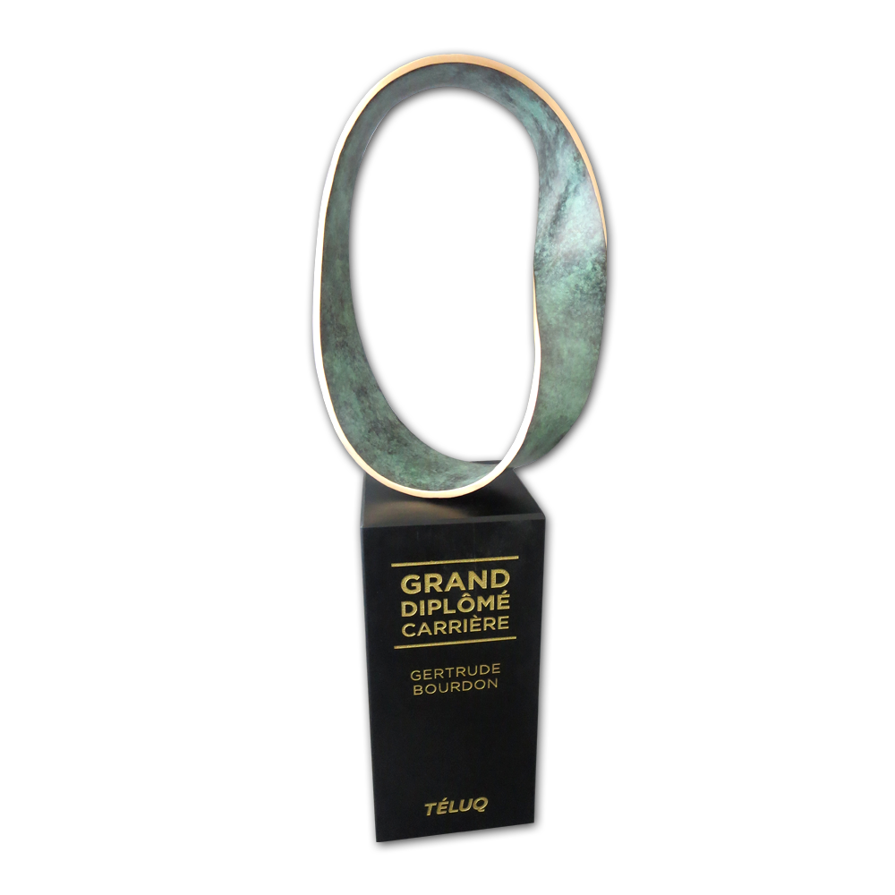 Trophée sculpture de bronze | Möbius du Grand diplômé carrière