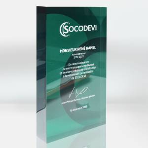 Trophée d'acrylique | Socodevie