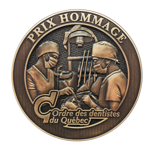 Médailles de bronze coulé | Ordre des dentistes du Québec